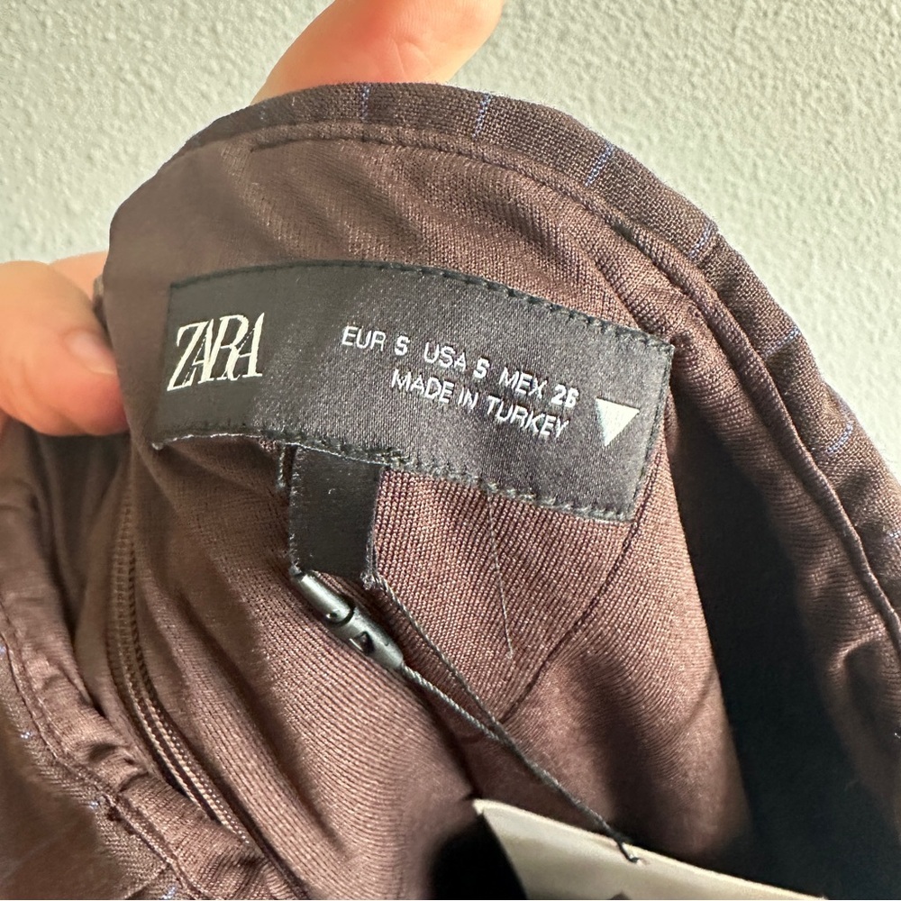 Zara Brown Strapless Dress - Picture 10 of 14